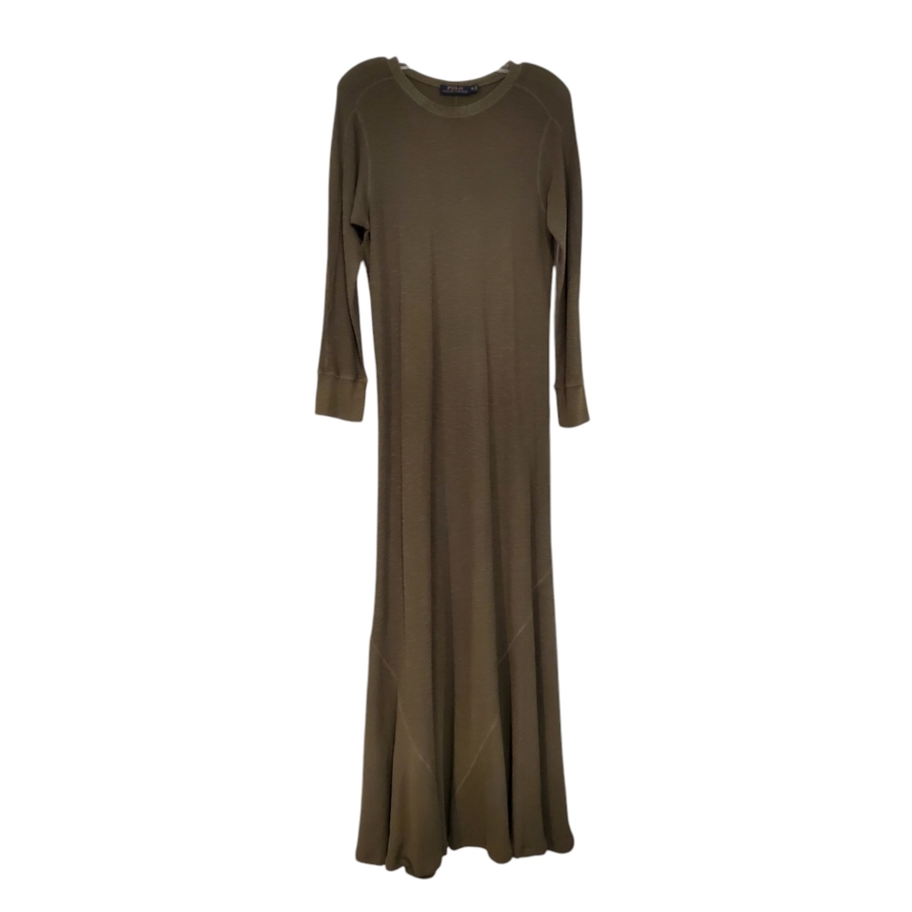 Polo Ralph Lauren Army Green Thermal Knit Midi Maxi Dress, Sz XL